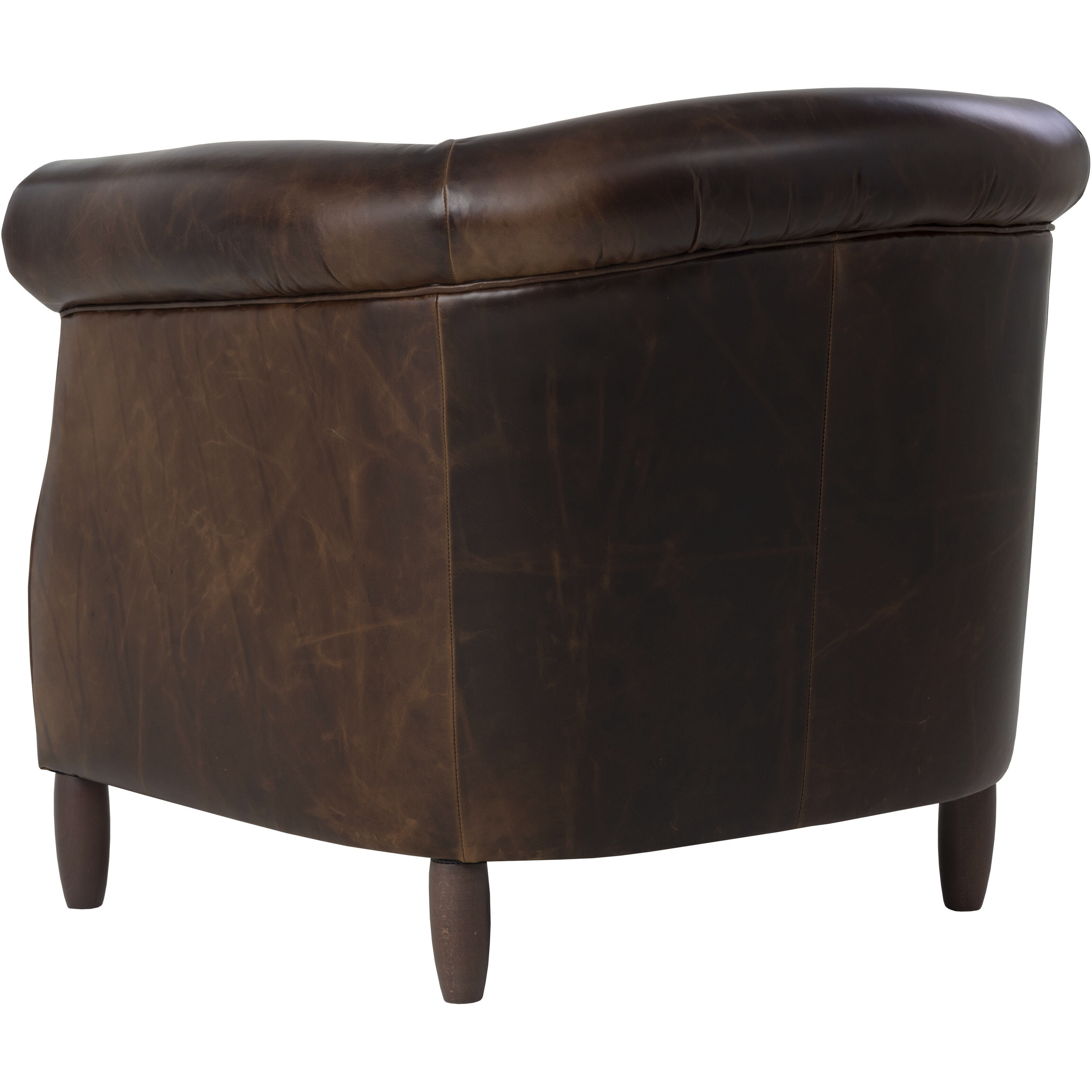 Marjorie Chocolate Leather Lounge Chair